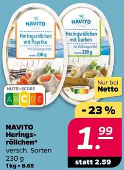 NETTO NAVITO Heringsröllchen Angebot