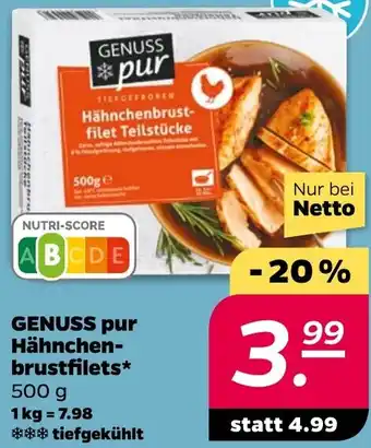 NETTO GENUSS pur Hähnchenbrustfilets Angebot