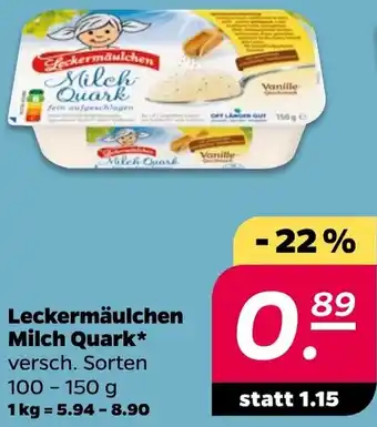 NETTO Leckermäulchen Milch Quark Angebot