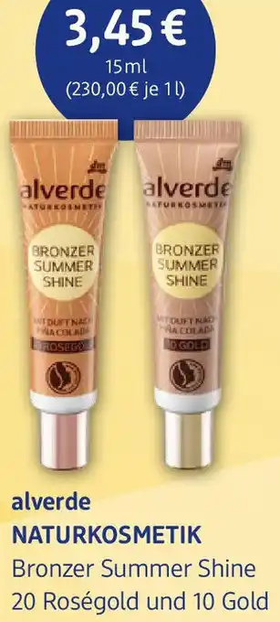 dm drogerie alverde NATURKOSMETIK Bronzer Summer Shine Angebot