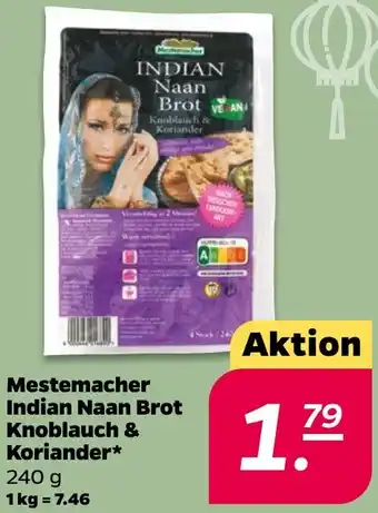 NETTO Mestemacher Indian Naan Brot Knoblauch & Koriander Angebot