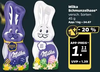 NETTO Milka Schmunzelhase Angebot