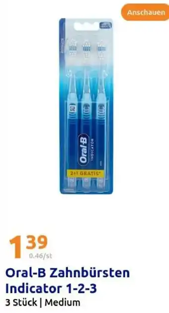 Action Oral-B Zahnbürsten Indicator 1-2-3 Angebot