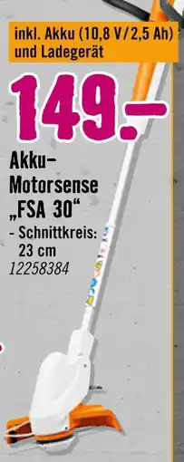 Hornbach Stihl akku-motorsense fsa 30 Angebot