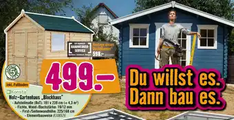 Hornbach Holz-gartenhaus „blockhaus“ Angebot