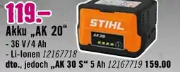 Hornbach Stihl akku „ak 20“ Angebot