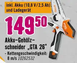 Hornbach Stihl akku-gehölzschneider gta 26 Angebot