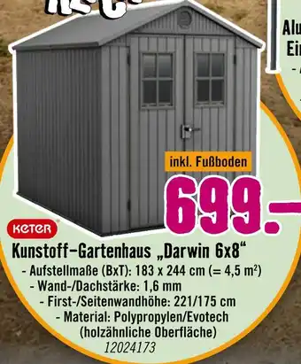 Hornbach Keter kunstoff-gartenhaus „darwin 6x8“ Angebot