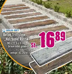 Hornbach Bruk-bet beton trittstein „holzbohle rustik“ Angebot