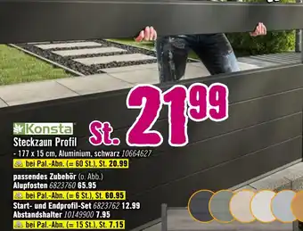 Hornbach Konsta steckzaun profil Angebot