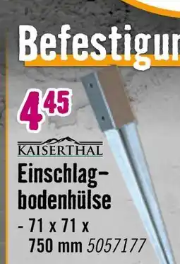 Hornbach Kaiserthal einschlagbodenhülse Angebot