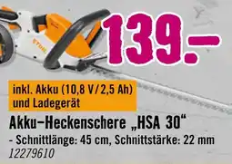 Hornbach Stihl akku-heckenschere hsa 30 Angebot