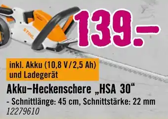 Hornbach Stihl akku-heckenschere hsa 30 Angebot