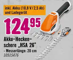 Hornbach Stihl akku-heckenschere hsa 26 Angebot