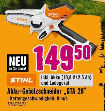 Hornbach Stihl akku-gehölzschneider „gta 26“ Angebot