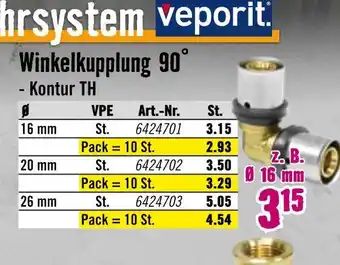 Hornbach Veporit winkelkupplung 90° Angebot