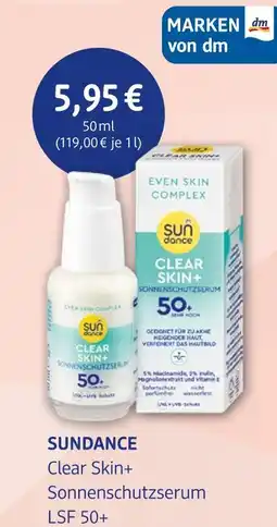 dm drogerie Sundance clear skin+ sonnenschutzserum lsf 50+ Angebot