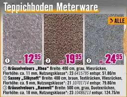 Hornbach Teppichboden meterware Angebot