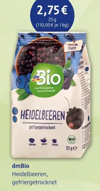 dm drogerie Dmbio heidelbeeren, gefriergetrocknet Angebot