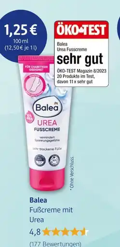 dm drogerie Balea fußcreme mit urea Angebot