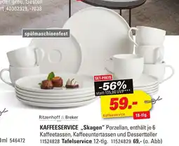 Höffner Ritzenhoff & breker kaffeeservice „skagen“ Angebot