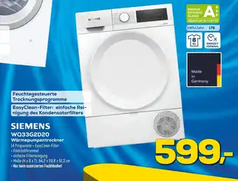 Euronics Siemens wärmepumpentrockner Angebot