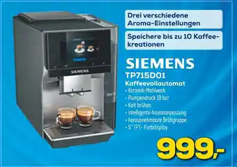 Euronics Siemens tp715d01 kaffeevollautomat Angebot