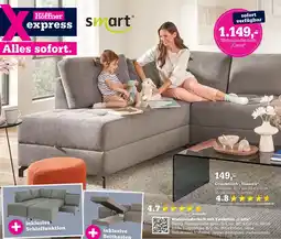 Höffner Wohnlandschaft mit funktion „carla“ oder couchtisch „tessera“ Angebot