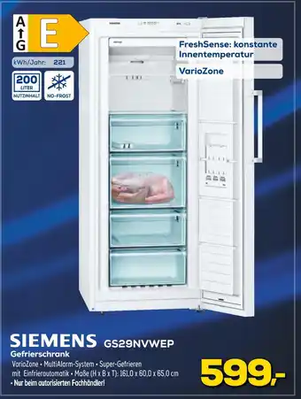 Euronics Siemens gefrierschrank Angebot