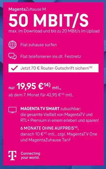 Euronics Magentazuhause m 50 mbit/s Angebot