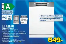 Euronics Bosch smi4ecs28e einbau-geschirrspüler Angebot