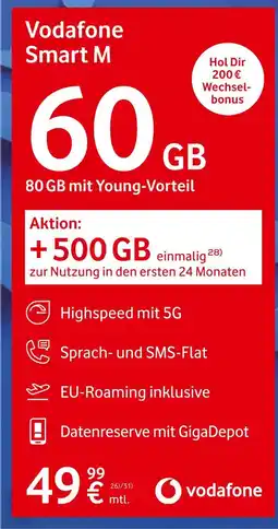 Euronics Vodafone smart m Angebot