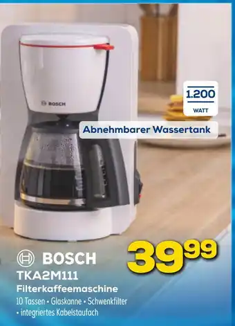 Euronics Bosch filterkaffeemaschine Angebot