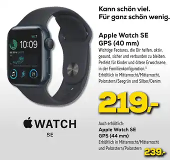 Euronics Apple watch se gps (40 mm) Angebot