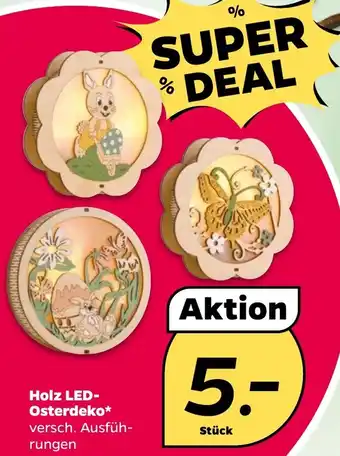 NETTO Holz LED Osterdeko Angebot