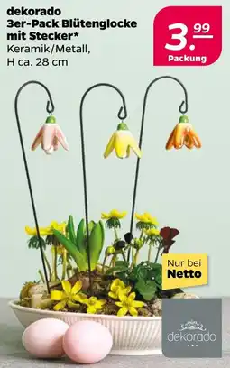 NETTO dekorado 3er-Pack Blütenglocke mit Stecker Angebot