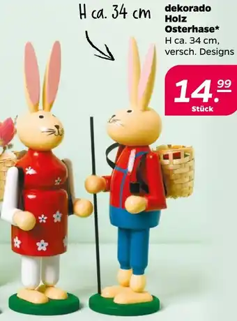 NETTO dekorado Holz Osterhase Angebot