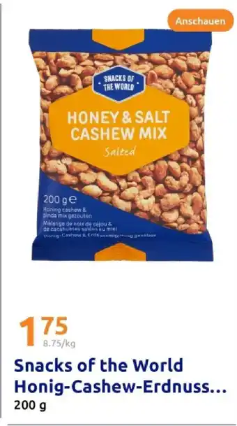 Action Snacks of the world honig-cashew-erdnuss mix Angebot