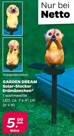 NETTO GARDEN DREAM Solar-Stecker Erdmännchen Angebot