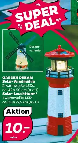 NETTO GARDEN DREAM Solar-Windmühle oder Solar-Leuchtturm Angebot