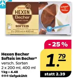 NETTO Hexen Becher Softeis im Becher Angebot