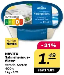 NETTO NAVITO Sahneheringsfilets Angebot