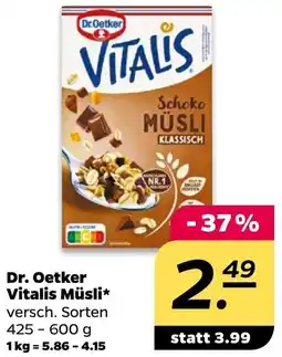 NETTO Dr. Oetker Vitalis Müsli Angebot