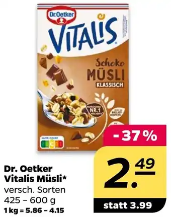 NETTO Dr. Oetker Vitalis Müsli Angebot