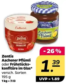 NETTO Zentis Aachener Pflümli oder Frühstückskonfitüre im Glas Angebot