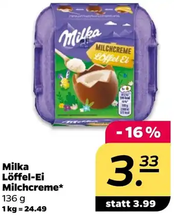 NETTO Milka Löffel-Ei Milchcreme Angebot