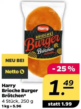 NETTO Harry Brioche Burger Brötchen Angebot