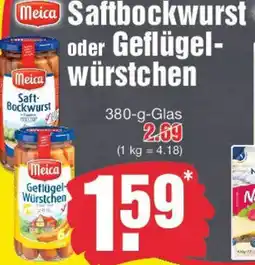 Edeka Meica Saftbockwurst oder Geflügelwürstchen Angebot