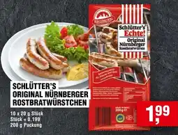 Handelshof SCHLÜTTER'S ORIGINAL NÜRNBERGER ROSTBRATWÜRSTCHEN Angebot