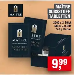 Handelshof MAÎTRE SÜSSSTOFF TABLETTEN Angebot